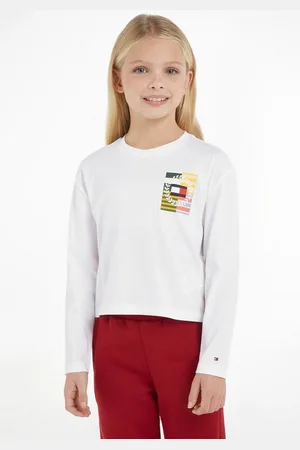 Tommy Hilfiger Langarmshirt MULTI ARTWORK TEE L/S mit großem Print auf dem Rücken & kleinem auf der Brust