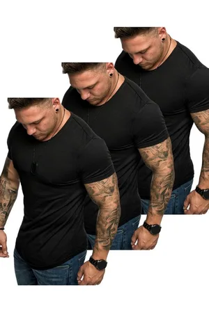 amaci T-Shirt 3. TACOMA 3er-Pack T-Shirts (3er-Pack) Herren Basic Oversize T-Shirt mit Rundhalsausschnitt - Verkäufer: