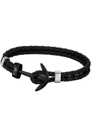 Lotus Armband Anker Armband (Armband), für Herren aus Edelstahl (Stainless Steel), Echtleder - Verkäufer: Fit4Style Silberschmuck - IMPPAC