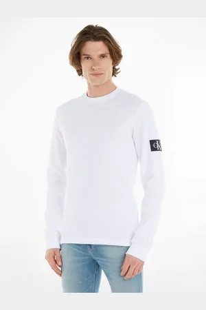 Calvin Klein Langarmshirt BADGE WAFFLE LS TEE mit Logopatch