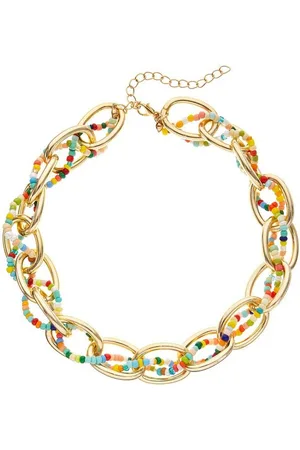 Lascana Gliederkette, mit farbenfrohen Acrylperlen, Halsschmuck, Collier, Halskette