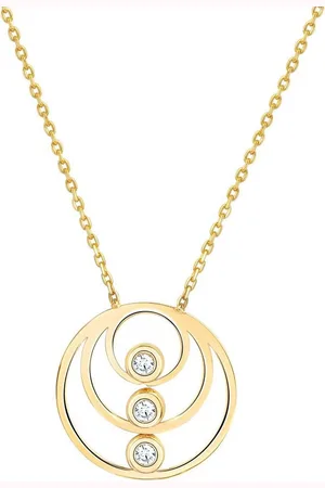 ELLEN K. Kette mit Anhänger 375 Gelbgold Zirkonia