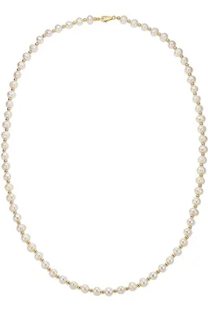 ELLEN K. Collierkettchen Gold 585 Perle weiß 6mm