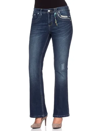 Joe Browns Bootcut-Jeans Große Größen mit Pailletten am Bund