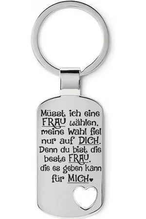 Lieblingsmensch Schlüsselanhänger müsst ich wählen... meine Wahl fiel nur auf Dich - Frau (Schlüsselanhänger mit Gravur, inklusive Schlüsselring), Robuste und filigrane Lasergravur - Verkäufer: