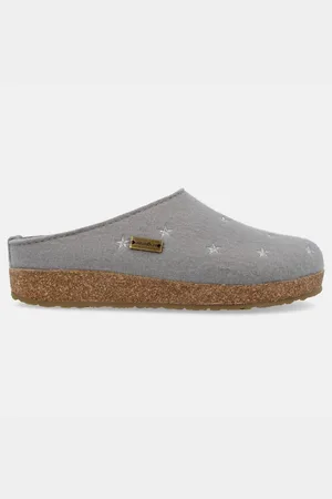 Haflinger Grizzly Stelline Filzclog aus reinem Wollfilz Unisex Sternmotiv Hausschuh - Verkäufer: Natural Slipper