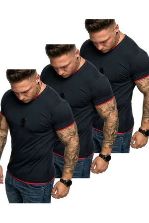 amaci T-Shirt 3. LAKEWOOD 3er-Pack T-Shirts (3er-Pack) Herren Basic Oversize T-Shirt mit Rundhalsausschnitt - Verkäufer: