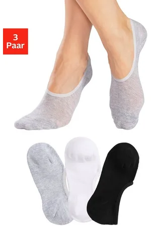 Lascana Füßlinge (Packung, 3-Paar) mit Pikee Struktur