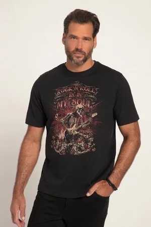 JP 1880 T-Shirt T-Shirt Halbarm Skelett Print Rundhals - Verkäufer: Popken Fashion Group