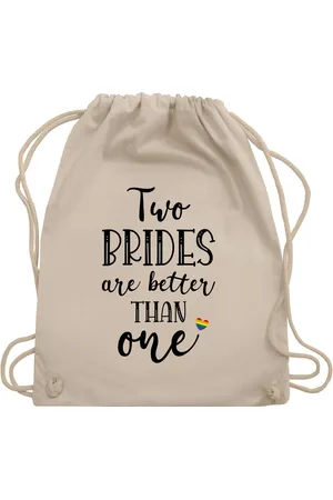 Shirtracer Turnbeutel Two brides are better than one Pärchen Geschenke Lesben Lesbian relati, JGA Junggesellenabschied Frauen - Verkäufer: