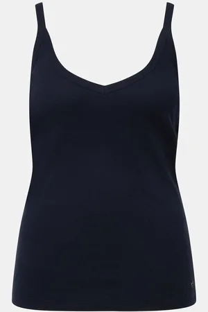 Ulla Popken Longtop Ripptop Slim V-Ausschnitt ärmellos schmale Träger - Verkäufer: Popken Fashion Group