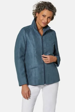 GOLDNER Outdoorjacke Pflegeleichte Lederimitatjacke Edle, authentische Velourslederoptik - Verkäufer: