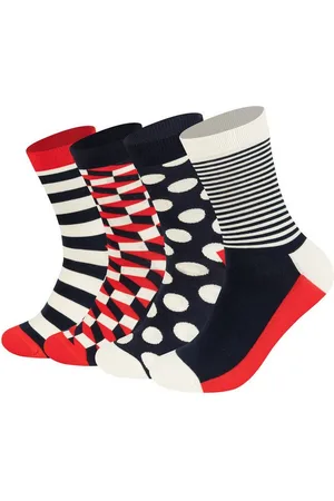Happy Socks Basicsocken 4-Pack Classic Navy Socks Gift Set aus nachhaltiger Baumwolle - Verkäufer: GoJungo GmbH