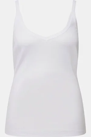 Ulla Popken Longtop Ripptop Slim V-Ausschnitt ärmellos schmale Träger - Verkäufer: Popken Fashion Group