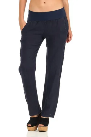 malito more than fashion Leinenhose 7792 leichte Stoffhose mit elastischem Bund - Verkäufer: malito