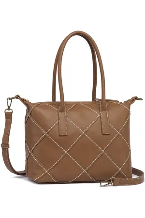 Alessandro Schultertasche Patches, handwerklich gefertigt mit Kontrastnaht