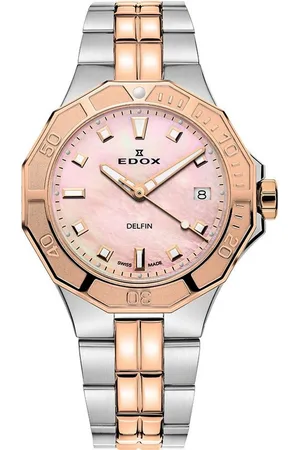 Edox Quarzuhr 53020-357RM-ROR Delfin Diver Damenuhr 38mm 20ATM 53020-357RM-ROR Delfin Diver Damenuhr 38mm 20ATM - Verkäufer: Timeshop24