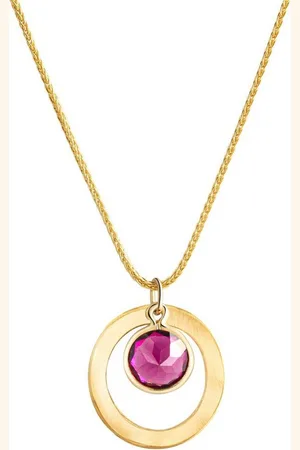 ELLEN K. Kette mit Anhänger 375 Gelbgold Rhodolit-Granat