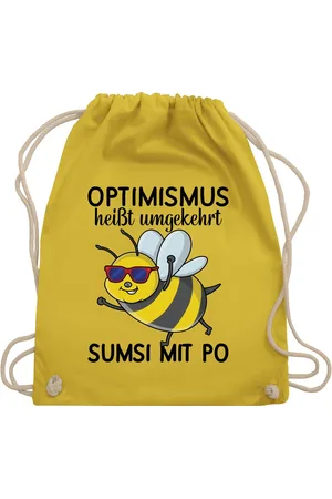 Shirtracer Turnbeutel Optimismus heißt umgekehrt Sumsi mit Po I Büro Arbeitskollegen, Sprüche Statement mit Spruch - Verkäufer: