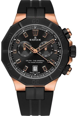 Edox Quarzuhr 10113-37RNCA-NIR Delfin Chronograph Herrenuhr 43mm 20ATM - Verkäufer: Timeshop24
