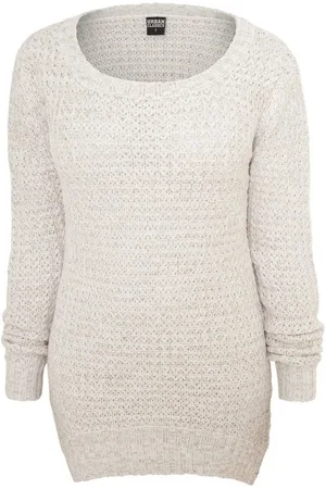 Urban classics Rundhalspullover Damen Ladies Long Wideneck Sweater (1-tlg)