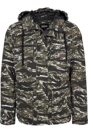 Urban classics Allwetterjacke Herren Tiger Camo Cotton Jacket (1-St)