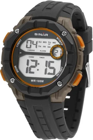Sinar Chronograph XE-56-9, Armbanduhr, Quarzuhr, Herrenuhr, digital, Datum, Stoppfunktion