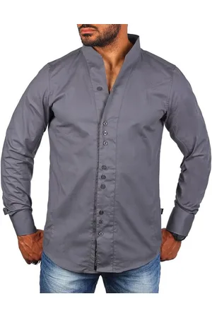 Carisma Langarmhemd Herren langarm Stehkragen Hemd H-902-regular fit Regular Langarm Stehkragen Uni - Verkäufer: fresh-style