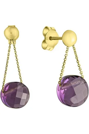 CELESTA Paar Ohrhänger 375/- Gelbgold Amethyst