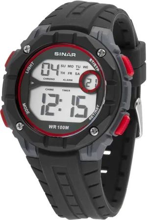 Sinar Chronograph XE-56-4, Armbanduhr, Quarzuhr, Herrenuhr, digital, Datum, Stoppfunktion