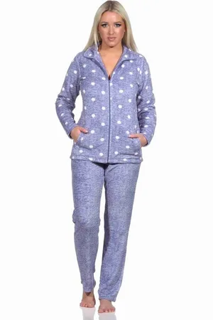 Normann Relaxanzug Kuscheliger Damen Hausanzug aus Coralfleece in Tupfen Punkte Optik - Verkäufer: Fairway