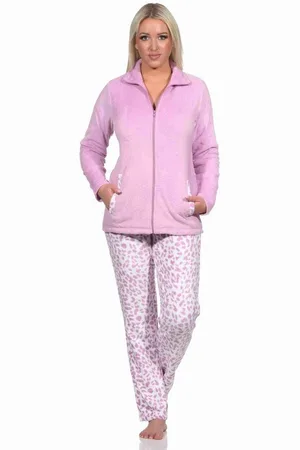 Normann Relaxanzug Damen Hausanzug Homewear aus Coralfleece im Animal Look - Verkäufer: Fairway
