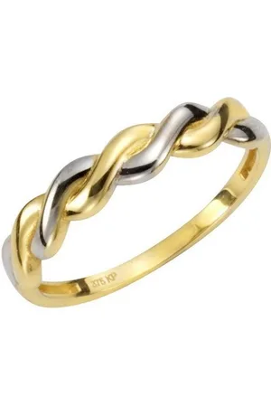 ELLEN K. Fingerring 375 Gelbgold zweifarbig geschwungen