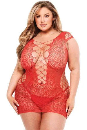 BACI LINGERIE Minikleid Plus Size Netz-Minikleid - - Verkäufer: Sandritas