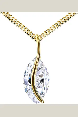 JEVELION Kette mit Anhänger Zikonia Anhänger 333 Gold - Made in Germany (Anhängerkette, für Damen), Mit Kette vergoldet- Länge wählbar 36 - 70 cm. - Verkäufer: