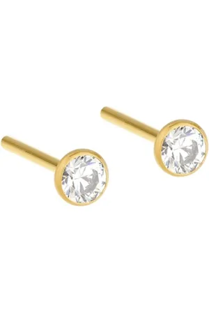 ERNSTES Paar Ohrstecker Ohrringe Edelstahl goldfarben mit Zirkonia E459.WH - Verkäufer: Schmuck-Uhren-Trends