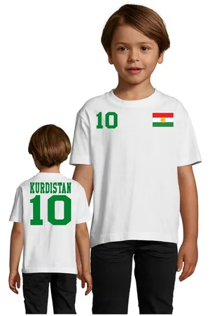 Blondie & Brownie T-Shirt Kinder Kurdistan Fan Sport Trikot Fußball Weltmeister Meister WM - Verkäufer: Hubihu