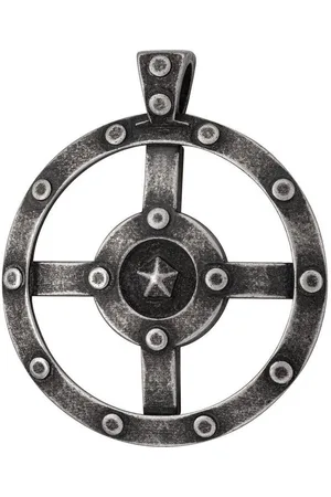 JEVELION Kettenanhänger Radkreuzsymbol Anhänger Sterlingsilber (Silberanhänger, für Herren), Silberanhänger - Made in Germany - Verkäufer: