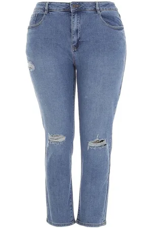 Ital-Design Relax-fit-Jeans Damen Freizeit Destroyed-Look Stretch Relaxed Fit Jeans in - Verkäufer: