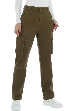 Ital-Design Stoffhose Damen Freizeit Stoffhose in Khaki - Verkäufer: