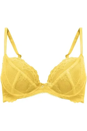 Gossard Dekolleté-BH Lace Natural Push-Up BH Spicy Mustard 70 E (Balcony BH, Spitze/Netz) - Verkäufer: maria-dee
