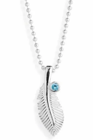 HEARTBREAKER Kettenanhänger light as a feather Feder Anhänger Silber mit Topas LD LF 32 - Verkäufer: Schmuck-Uhren-Trends