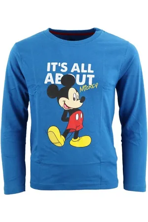 Disney Langarmshirt Mickey Maus Kinder Langarm Shirt Gr. 98 bis 128, Baumwolle - Verkäufer: WS-Trend