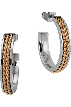Amello Paar Creolen Ohrringe Edelstahl Creolen gedreht (Creolen), Damen Creolen gedreht Edelstahl, Roségold 333, , rosegold - Verkäufer: Fit4Style Silberschmuck - IMPPAC