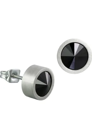 Amello Paar Ohrstecker Ohrringe Edelstahl Ohrstecker (Ohrstecker), Damen Ohrstecker aus Edelstahl (Stainless Steel) silberfarben, schwarz - Verkäufer: Fit4Style Silberschmuck - IMPPAC