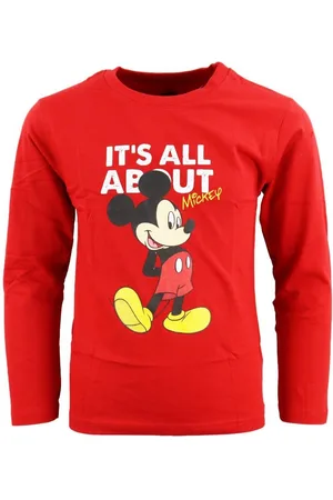 Disney Langarmshirt Mickey Maus Kinder Langarm Shirt Gr. 98 bis 128, Baumwolle - Verkäufer: WS-Trend