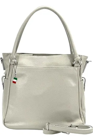 Florence Handtasche Umhängetasche Damen Handtasche (Handtasche), Damen Handtasche, Umhängetasche Leder, hellgrau ca. 38cm x ca. 31cm - Verkäufer: Fit4Style Silberschmuck - IMPPAC