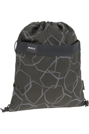 LÄSSIG Turnbeutel Bold, edges grey, aus recyceltem Material