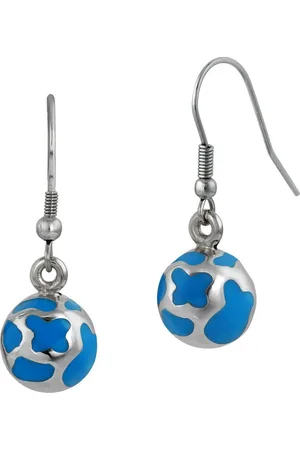 Amello Paar Ohrhänger Ohrringe Edelstahl Ohrhänger Kugel (Ohrhänger), Damen Ohrhänger Kugel Edelstahl (Stainless Steel) , türkis - Verkäufer: Fit4Style Silberschmuck - IMPPAC