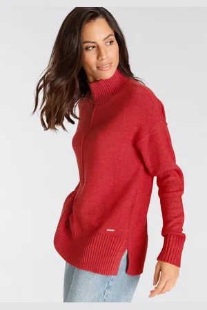 Laura Scott Stehkragenpullover mit Zierbiese